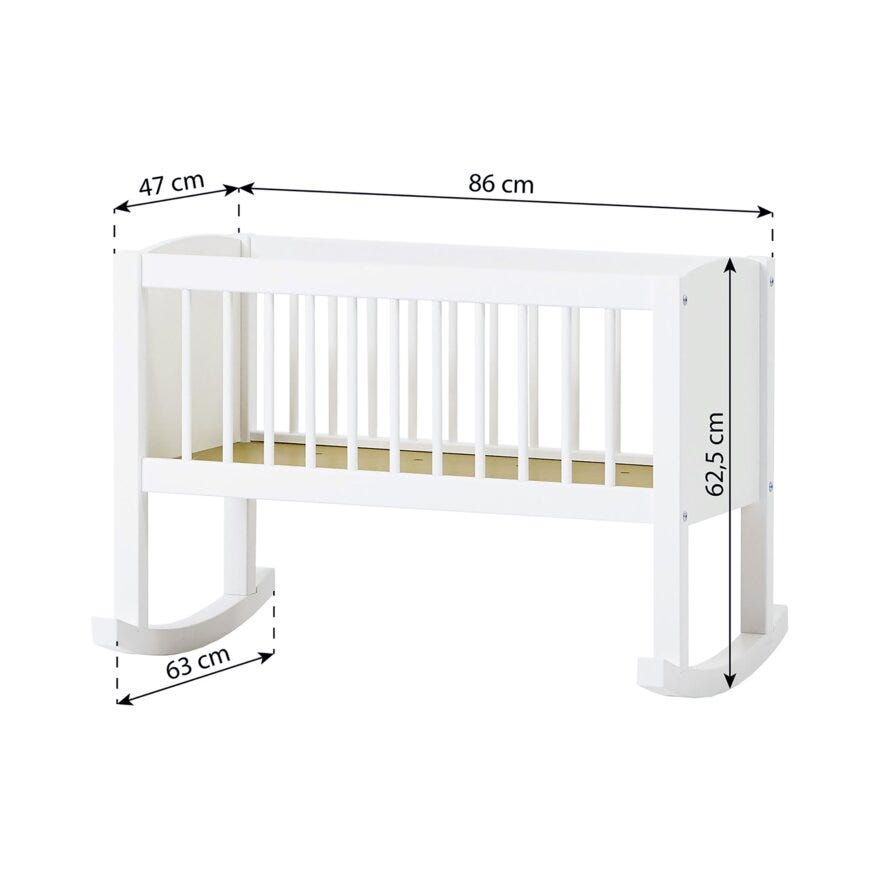 Hoppekids ONE Vugge 40x80 cm i Hvit