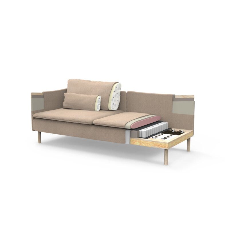 Hovden IDYLL Stolmodul uten armlene i Beige/natur