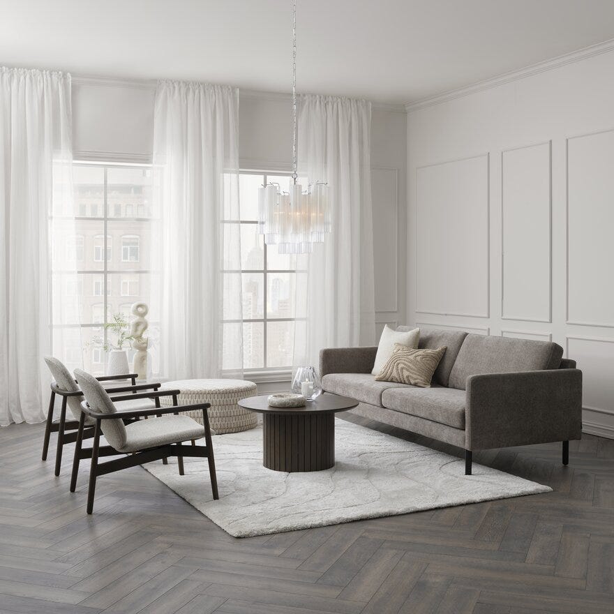 FJELL Loungestol i Beige/natur