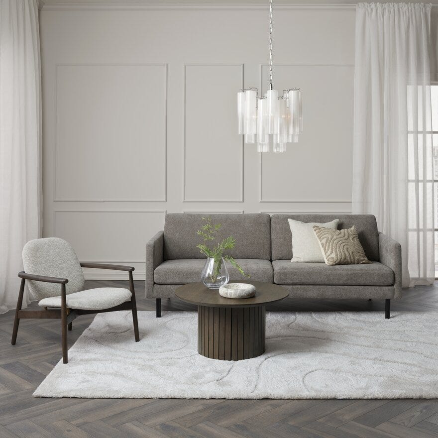 FJELL Loungestol i Beige/natur