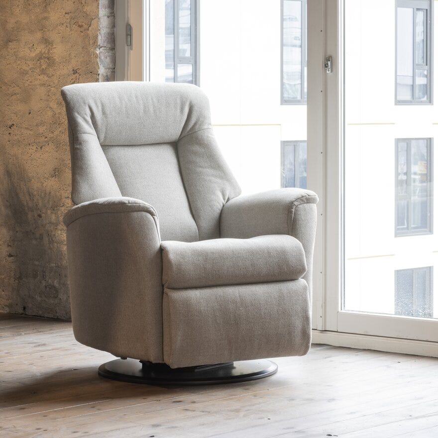 AMANDA Recliner i Beige/natur