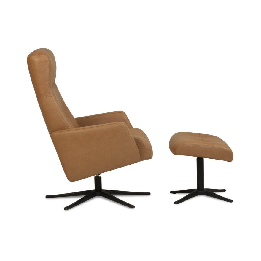 Select ASTRA Hvilestol med fotskammel i Beige/natur