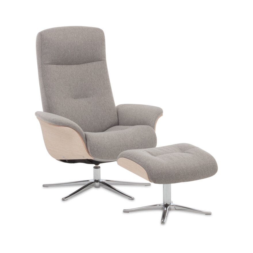 Select ASTRA Hvilestol med fotskammel i Beige/natur