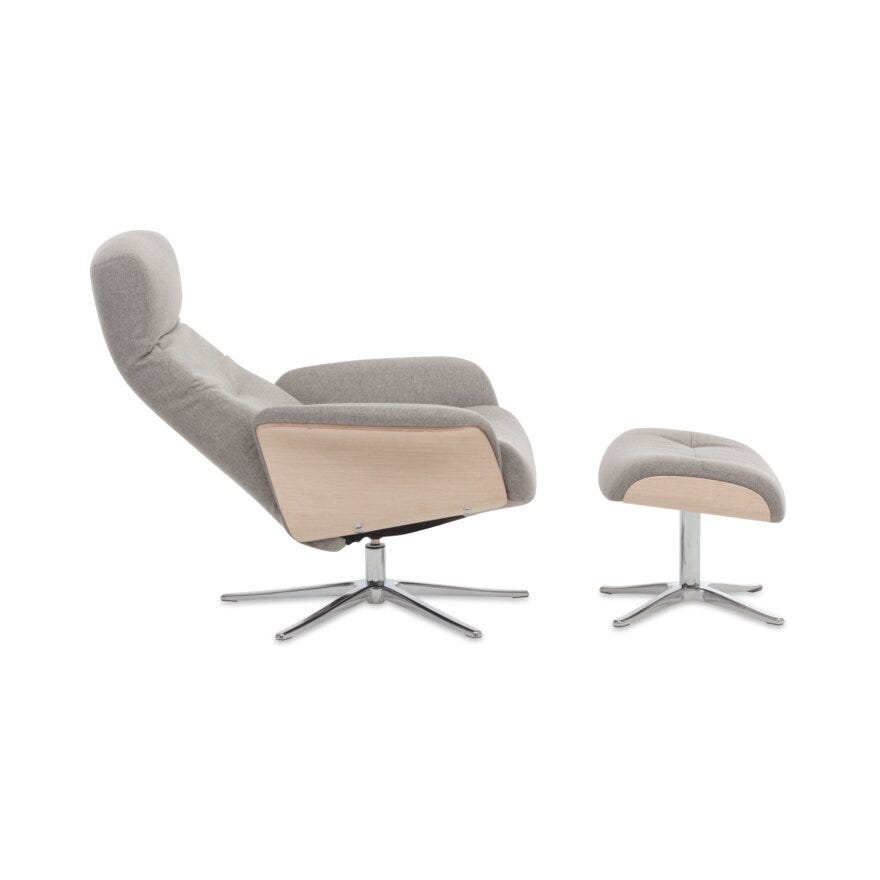 Select ASTRA Hvilestol med fotskammel i Beige/natur