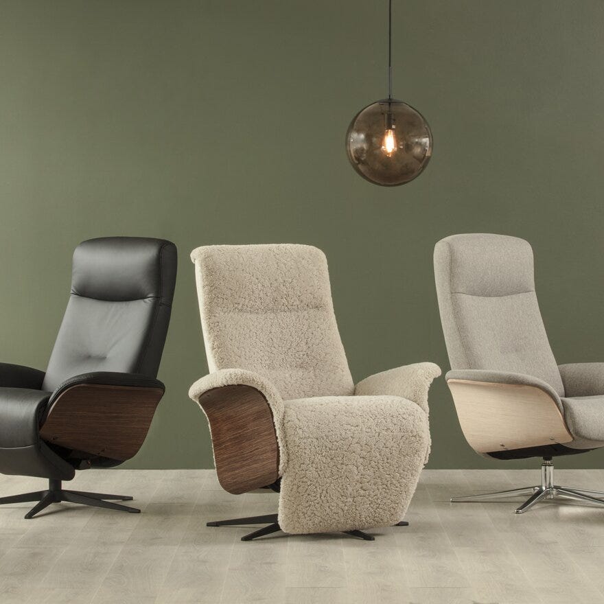 Select ASTRA Hvilestol med fotskammel i Beige/natur