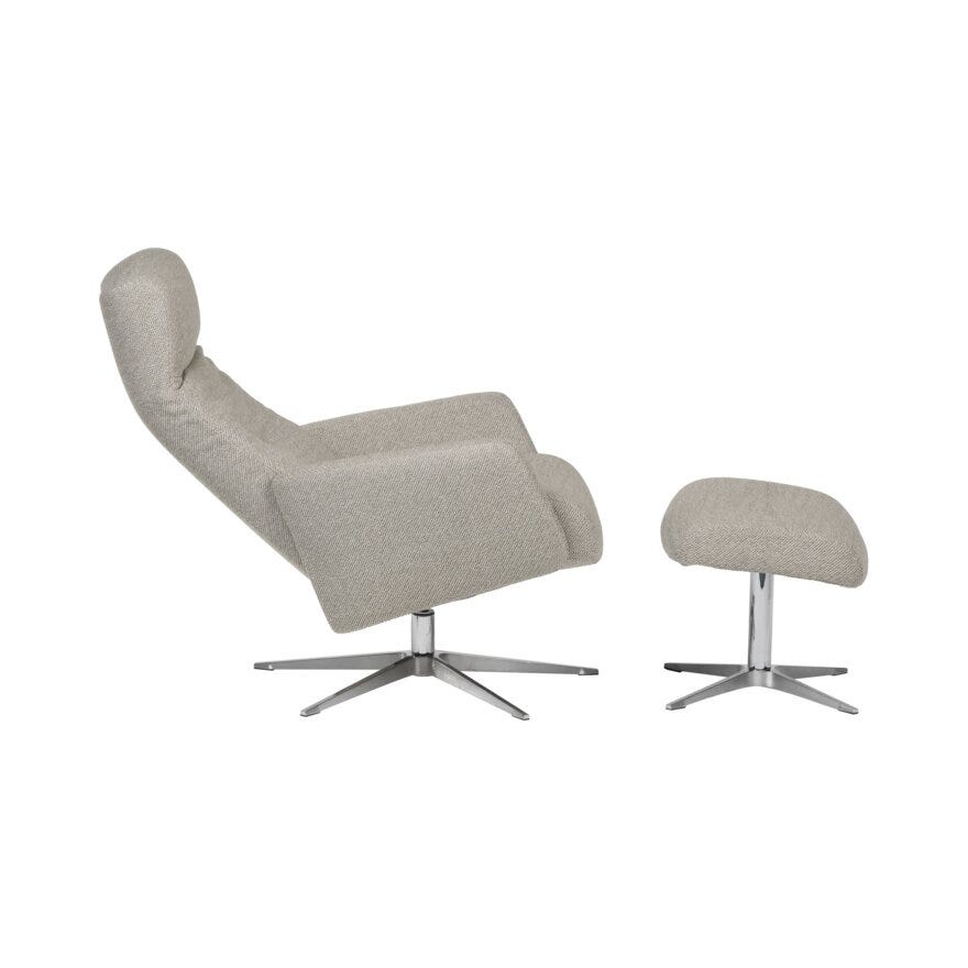 IMG ASTRA Hvilestol med fotskammel i Beige/natur