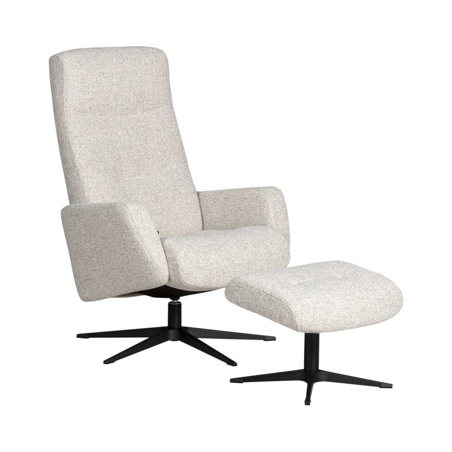 IMG ASTRA Hvilestol med fotskammel i Beige/natur