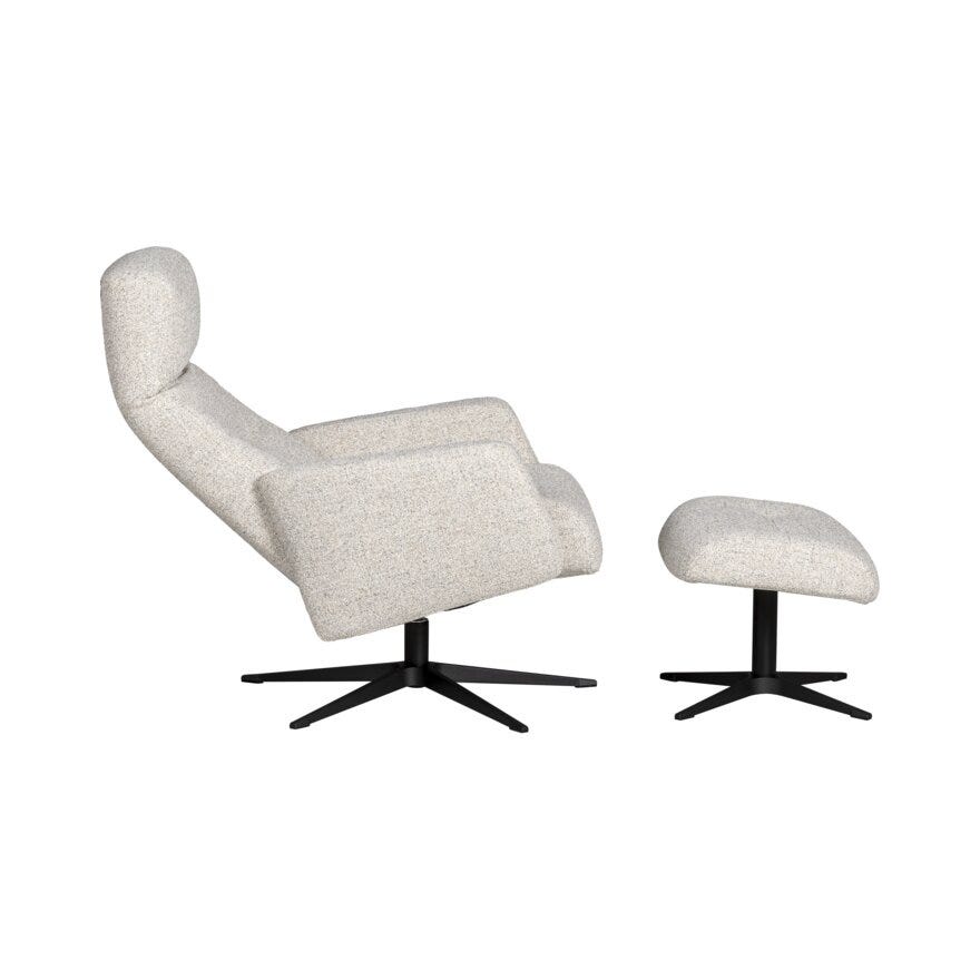 IMG ASTRA Hvilestol med fotskammel i Beige/natur