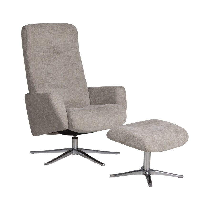 IMG ASTRA Hvilestol med fotskammel i Beige/natur