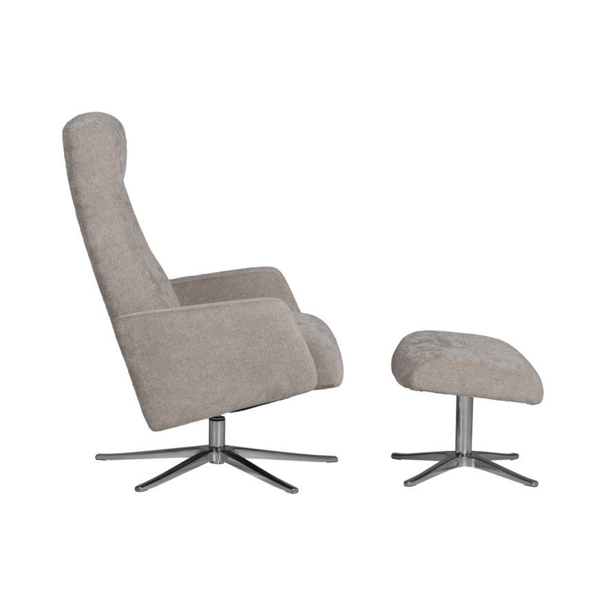 IMG ASTRA Hvilestol med fotskammel i Beige/natur