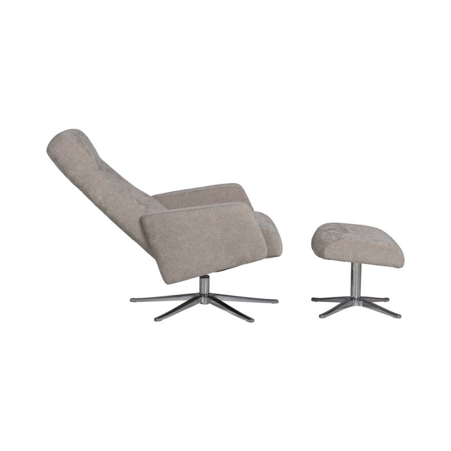 IMG ASTRA Hvilestol med fotskammel i Beige/natur