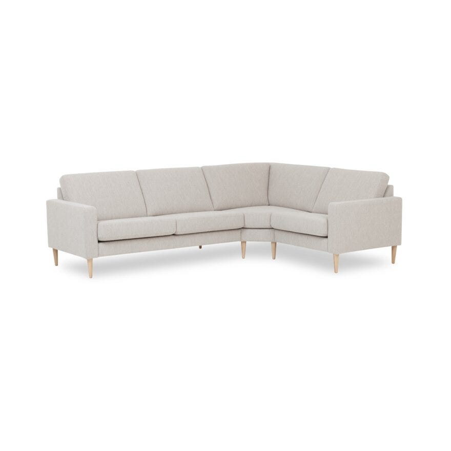 MELBY Hjørnesofa i Beige/natur