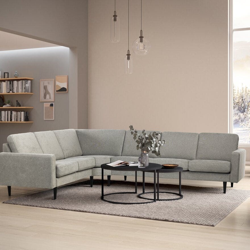 IMG MELBY Hjørnesofa i Grå