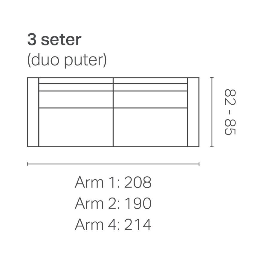 Select MELBY 3 seter i Beige/natur