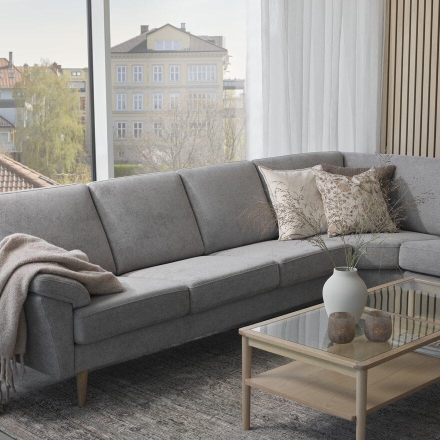 IMG MELBY Hjørnesofa i Grå