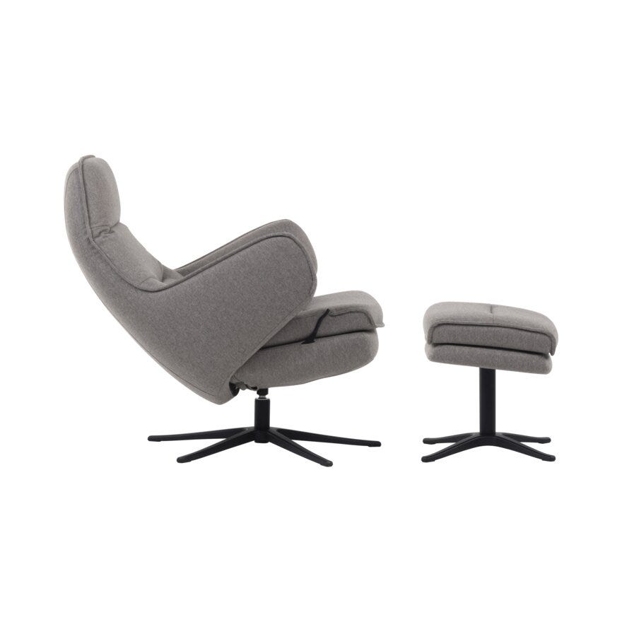 IMG NOVA Hvilestol med fotskammel i Beige/natur