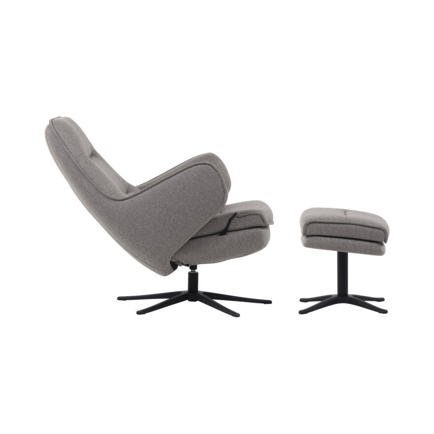 IMG NOVA Hvilestol med fotskammel i Beige/natur