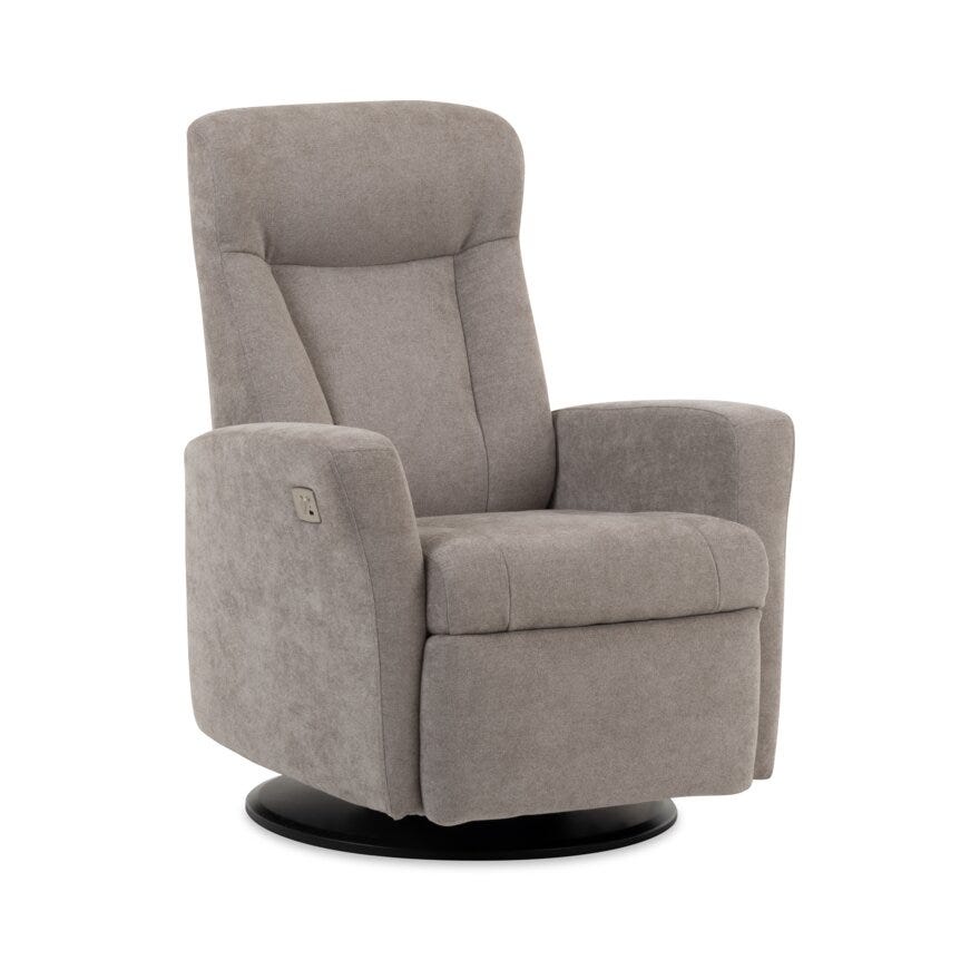 PRINCE Recliner med motor i Beige/natur