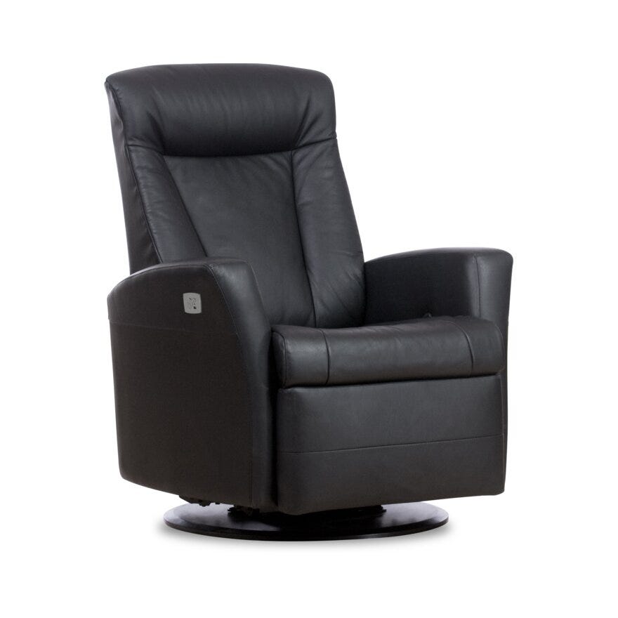 PRINCE Recliner med motor i Svart