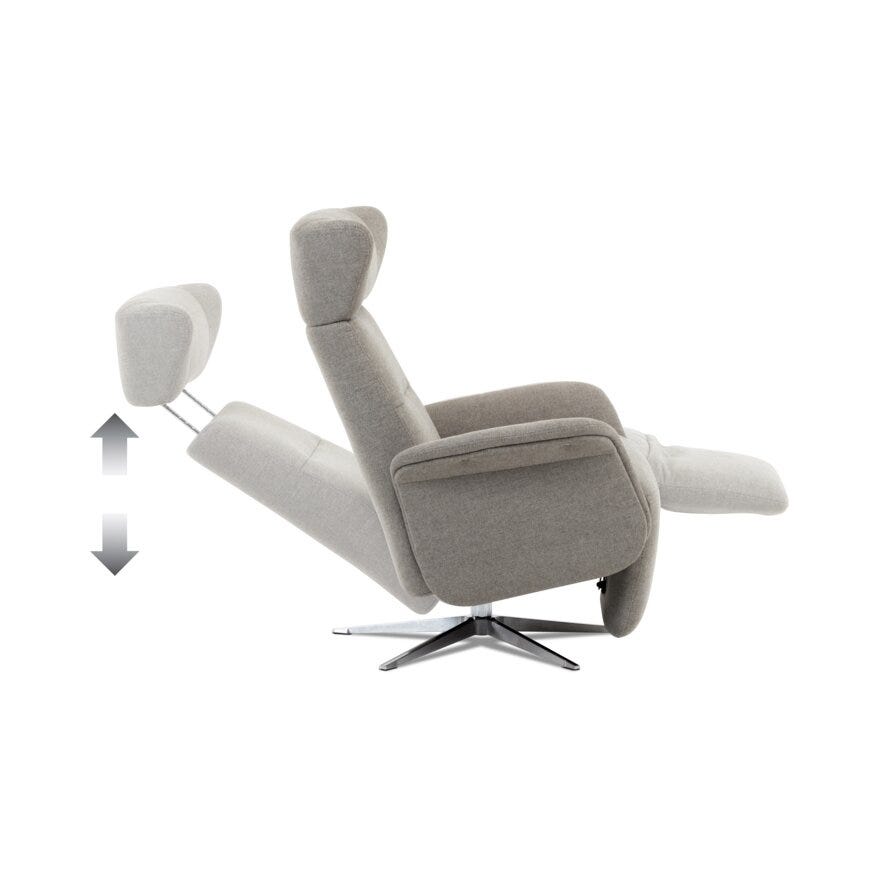 IMG TAYCAN Hvilestol med fothviler i Beige/natur
