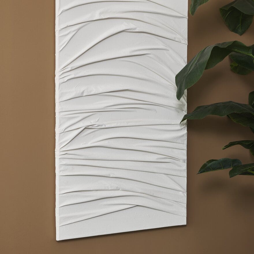 FLOW Strukturbilde 80x120 cm i Hvit