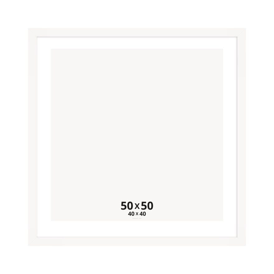 KØBENHAVN Bilderamme 50x50 cm i Hvit