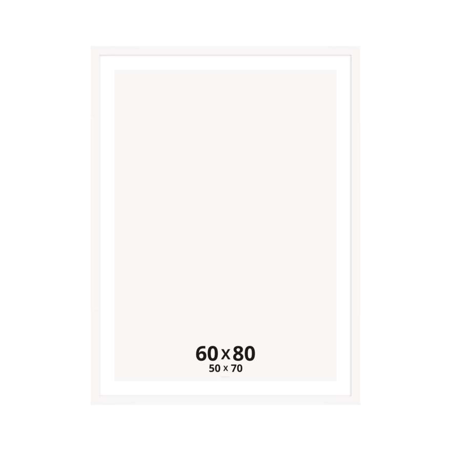 KØBENHAVN Bilderamme 60x80 cm i Hvit