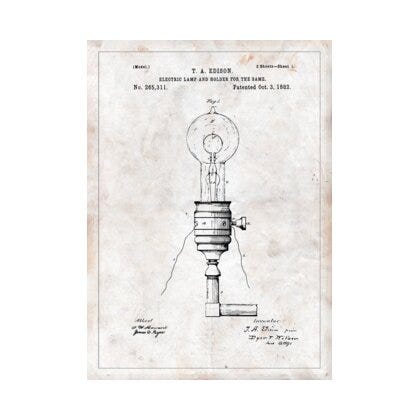 Patent Drawing kort 15x21