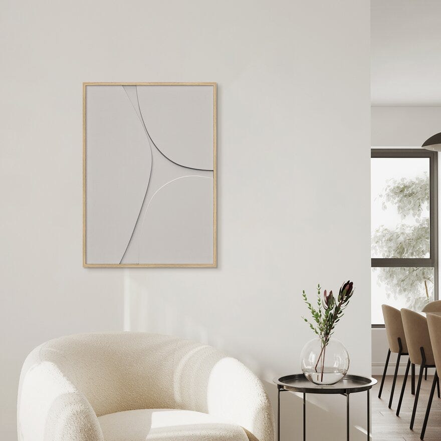 SHAPED ART Strukturbilde 53x73 cm i Beige/natur