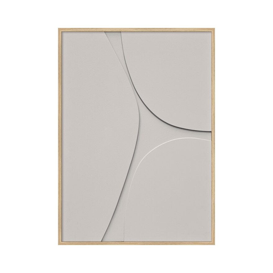 SHAPED ART Strukturbilde 53x73 cm i Beige/natur