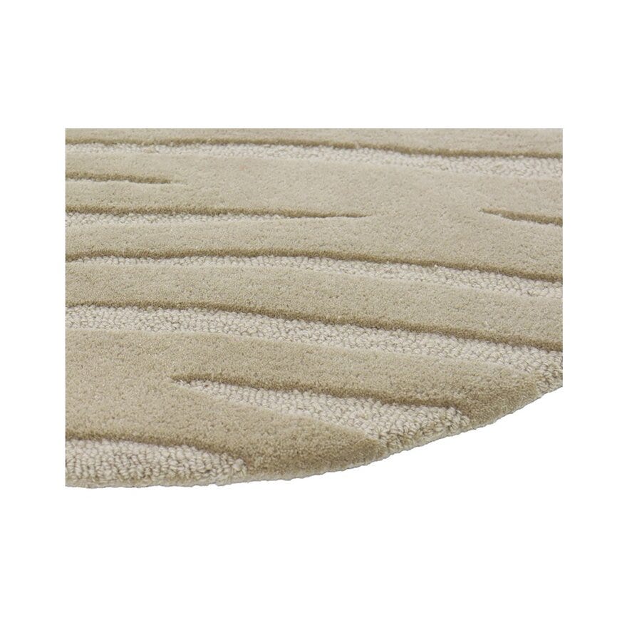 BOWEN Rundt teppe Ø160 cm i Beige/natur