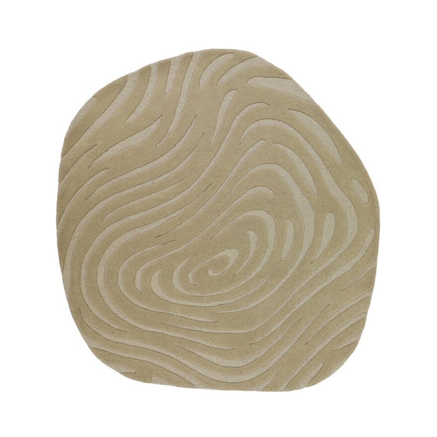 BOWEN Rundt teppe Ø160 cm i Beige/natur