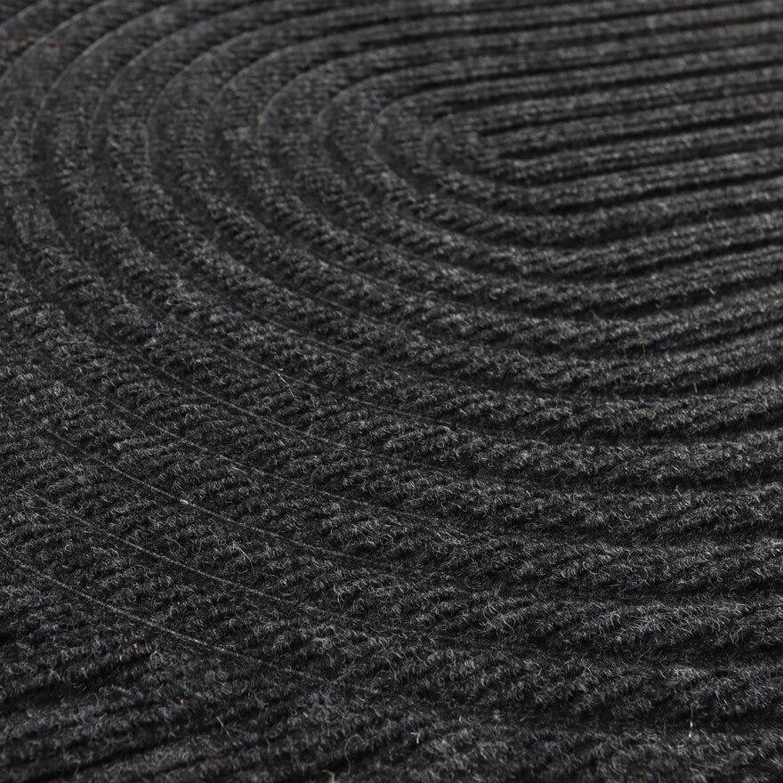 CURVES Dørmatte 50x80 cm i Svart