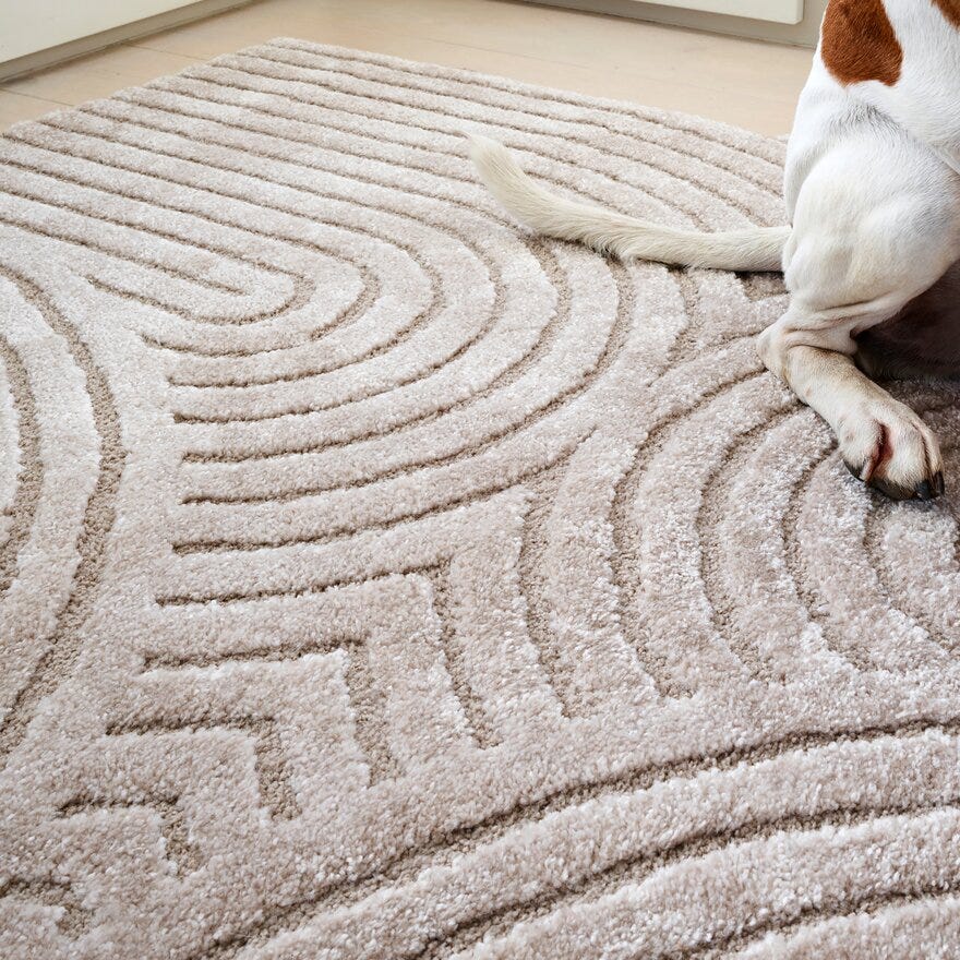 DEVINE Teppe 200x290 cm i Beige/natur