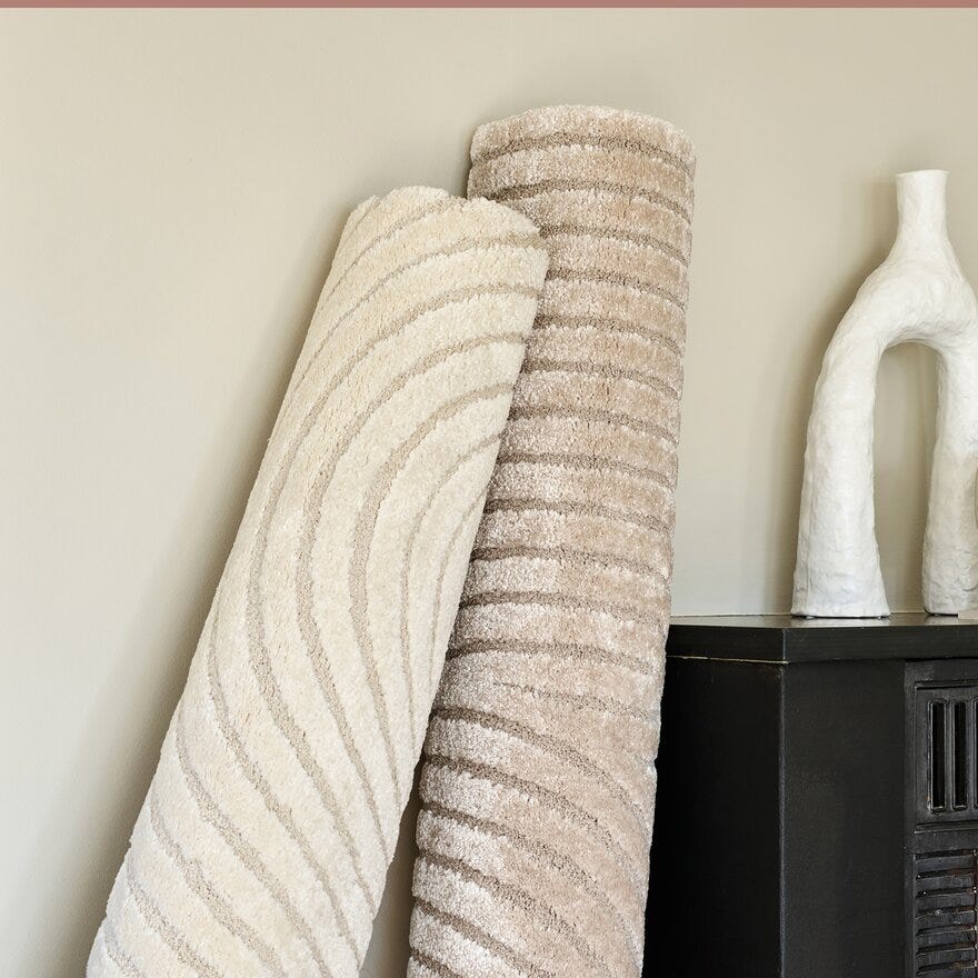 DEVINE Teppe 240x340 cm i Beige/natur