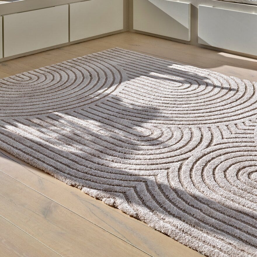 DEVINE Teppe 160x230 cm i Beige/natur