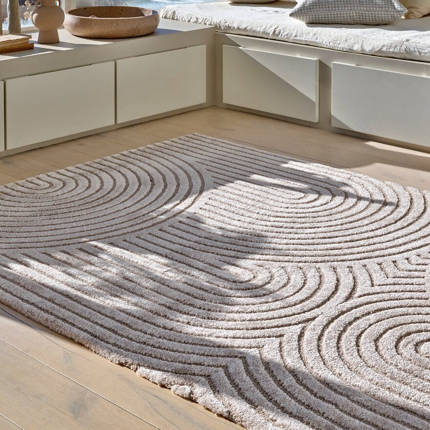 DEVINE Teppe 240x340 cm i Beige/natur