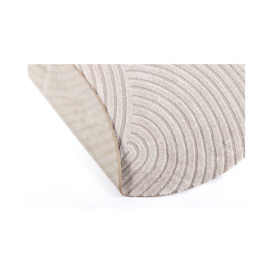 DEVINE Rundt teppe Ø200 cm i Beige/natur