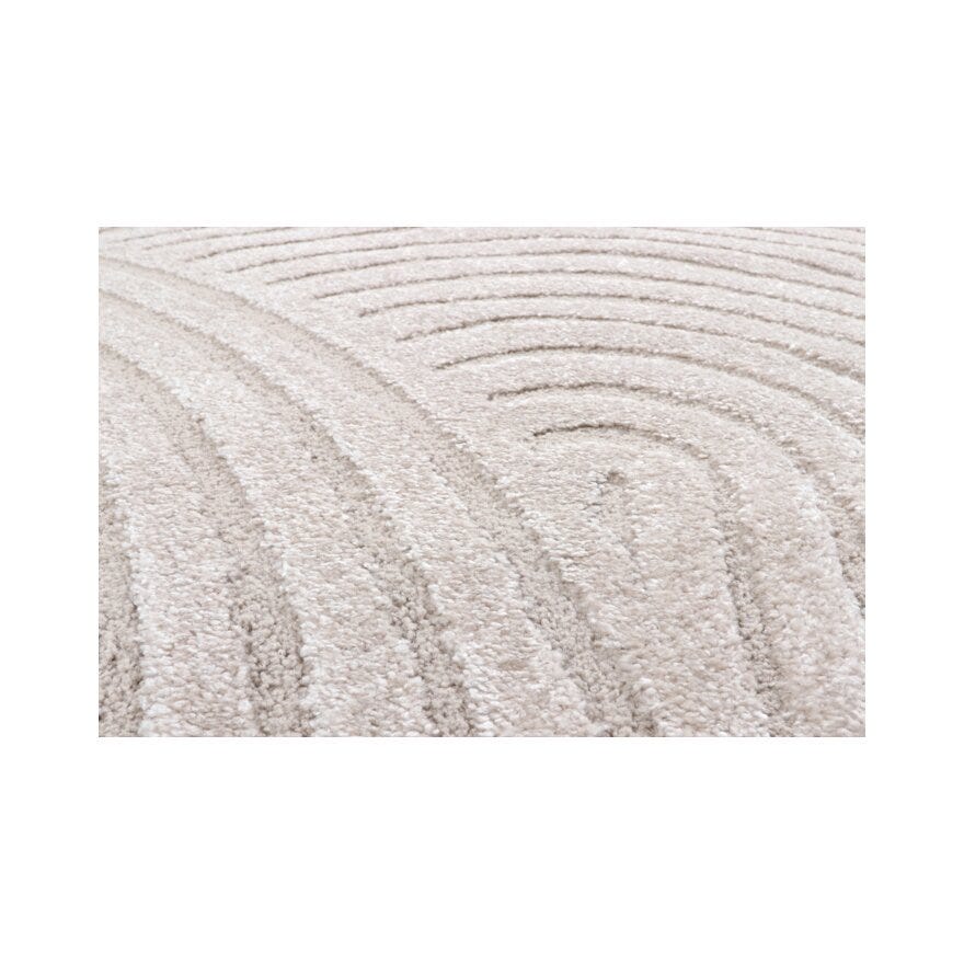 DEVINE Rundt teppe Ø200 cm i Beige/natur