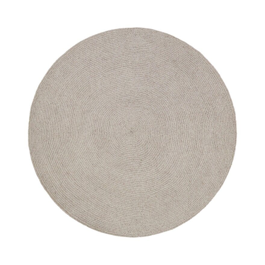 MICCO Rundt teppe Ø120 cm i Beige/natur
