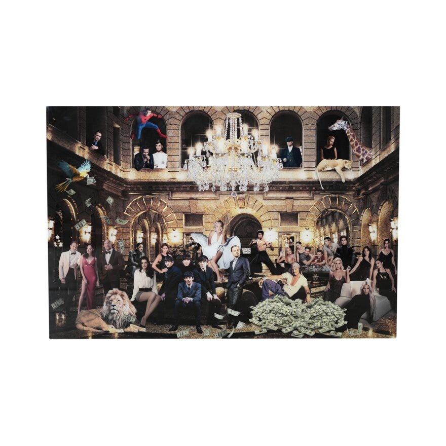 AFTERPARTY Glassbilde 120x80 cm i Brun
