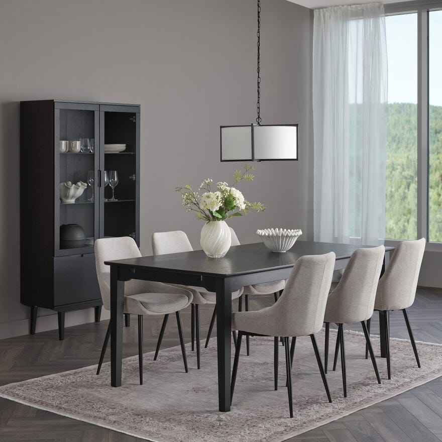 AKER Spisebord 95x190 cm i Svart