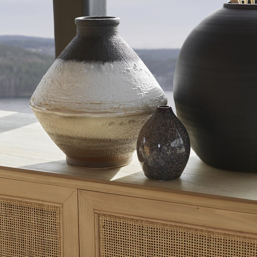 MOLLY Vase H11 cm i Grå