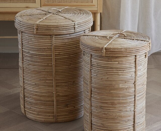 BALI Vitrineskap B:90 cm i Beige/natur
