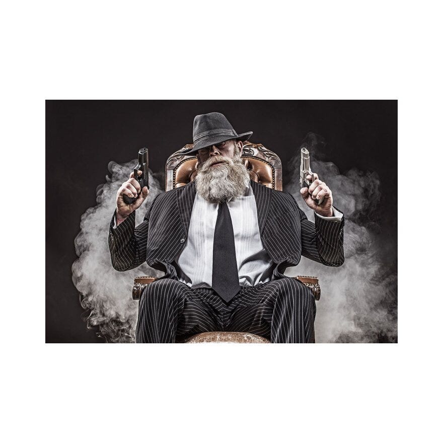 BARBERSHOP Glassbilde 120x80 cm i Svart