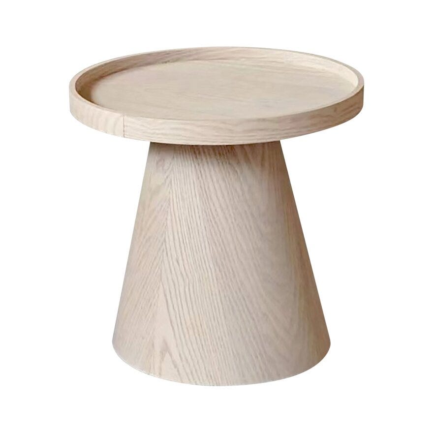 BASOON Sidebord Ø38.5 cm i Beige/natur