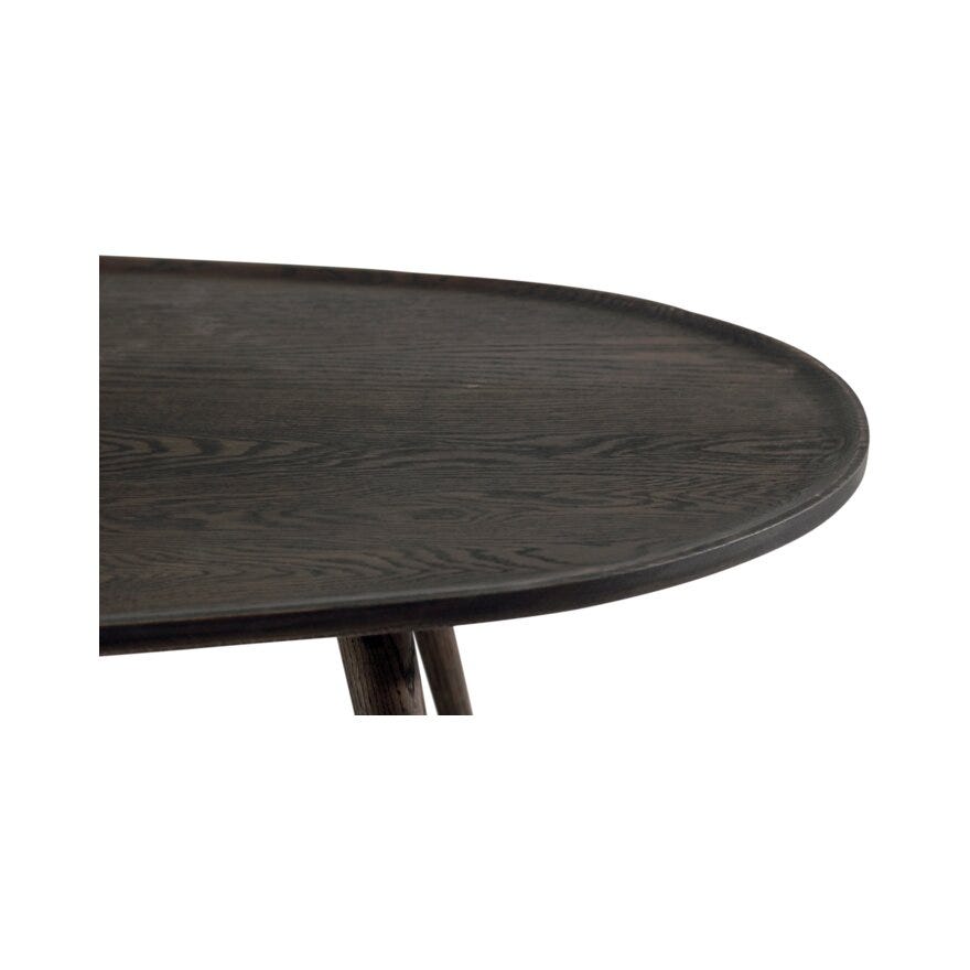 BELFORT Ovalt sofabord 60x160 cm i Brun