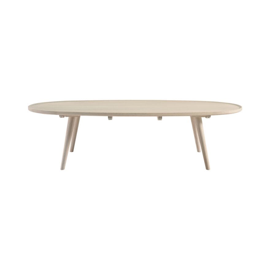BELFORT Ovalt sofabord 60x160 cm i Beige/natur