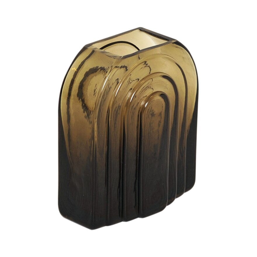 BELLA Vase H11.5 cm i Brun