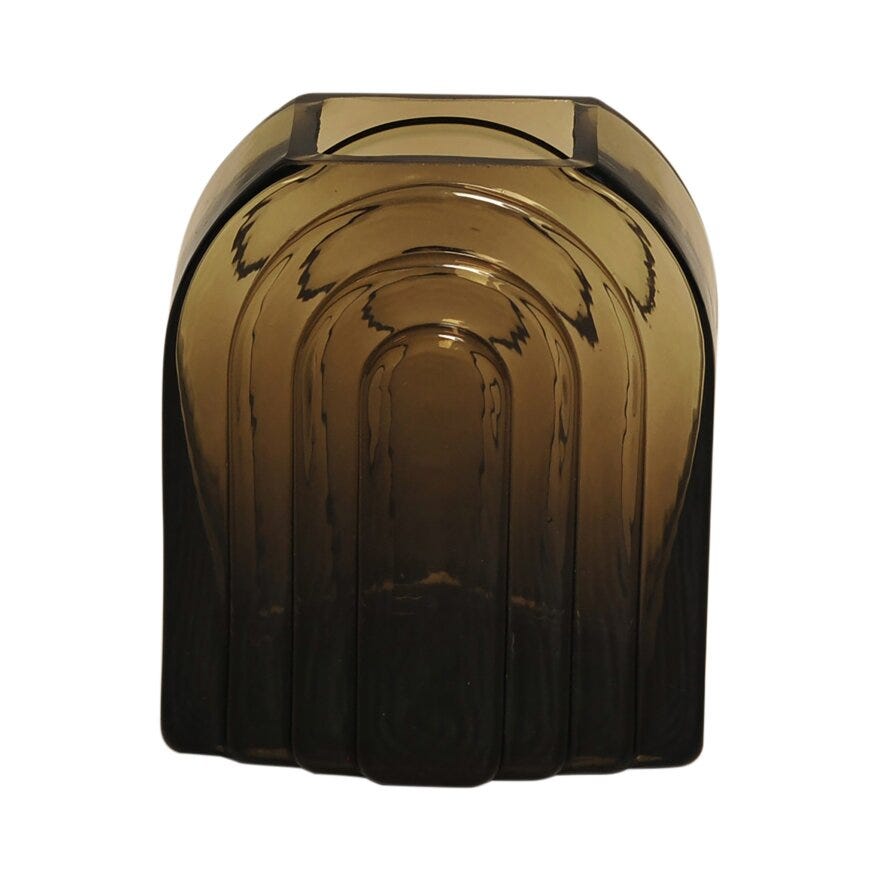 BELLA Vase H11.5 cm i Brun